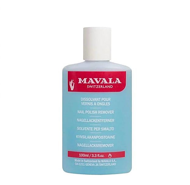 Quitaesmalte Azul de Uñas con Acetona de Mavala. Precio: 4,34 euros