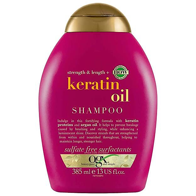 Anti-Breakage+ Keratin Oil Shampoo de OGX. Precio: 5,45 euros