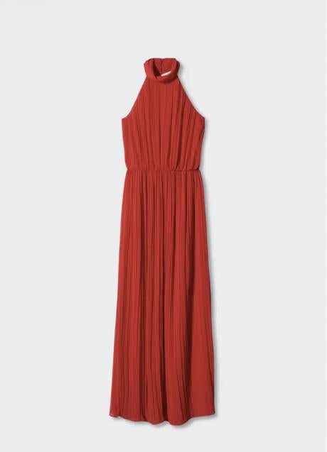 Imagen - Vestido rojo de cuello halter de Mango.