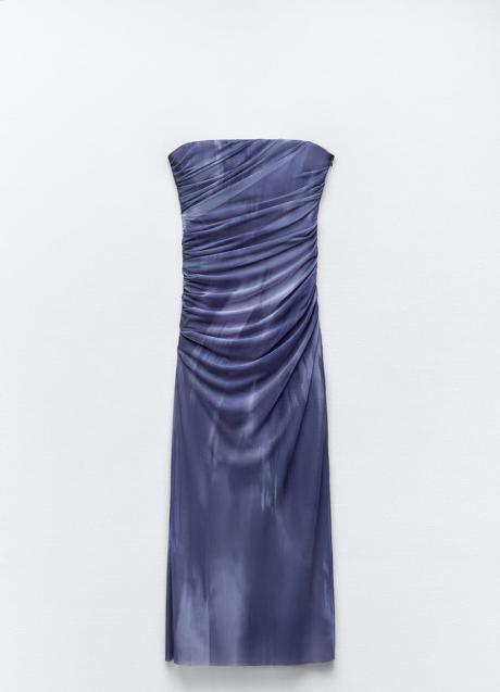 Imagen - Vestido palabra de honor y tul de Zara. Foto: Zara.