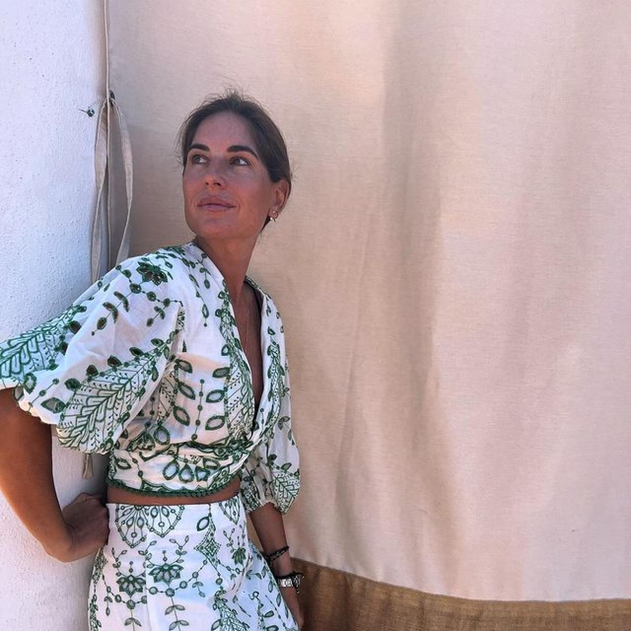 Lourdes Montes con un conjunto de Zara.