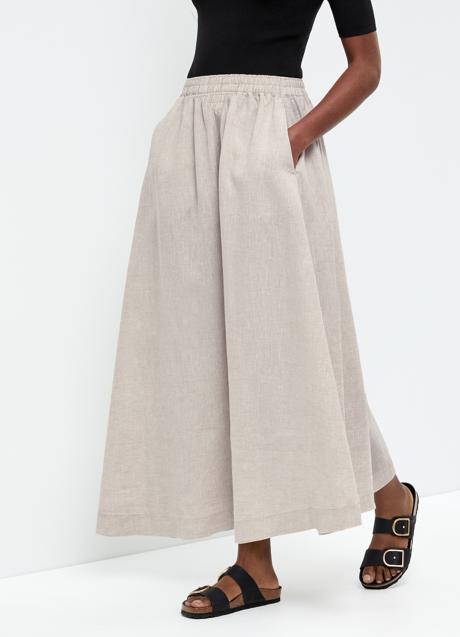 Imagen - Falda de lino amplia de Oysho, 45,99 euro.