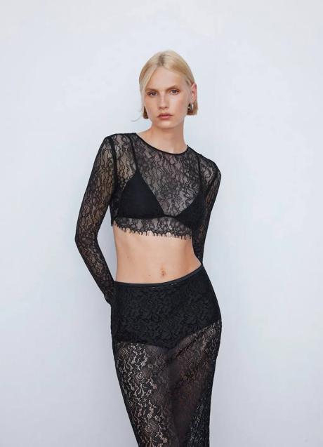 Imagen - Total look de encaje con top y falda