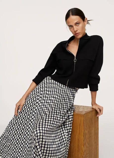 Imagen - Falda plisada con estampado geométrico