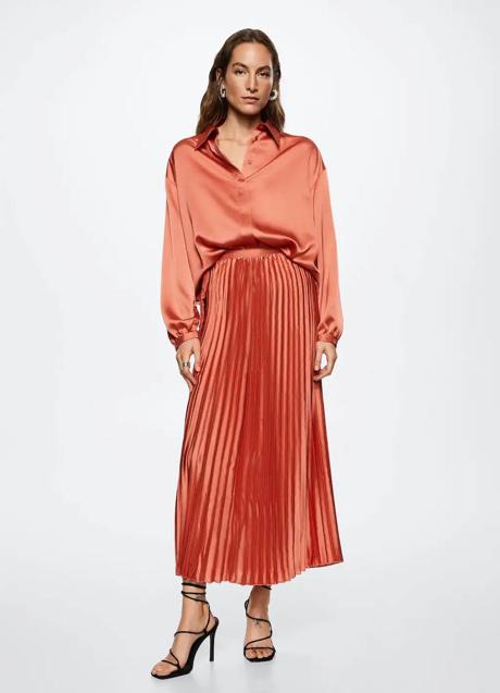 Imagen - Falda plisada satinada