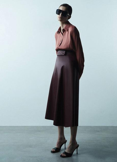 Imagen - Falda midi efecto piel