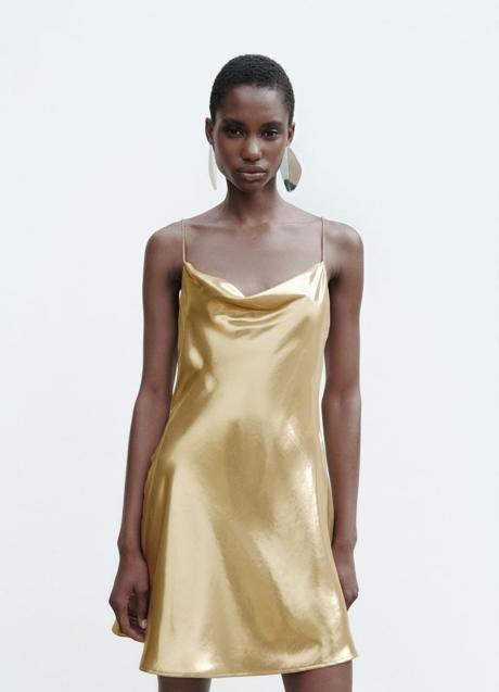 Imagen - Vestido dorado de Zara (29,90 euros)