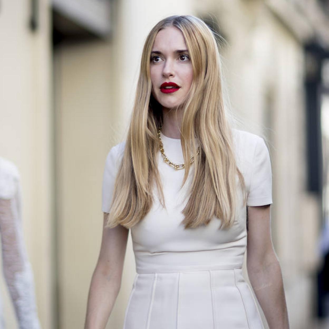 Influencer con alisado brasileño