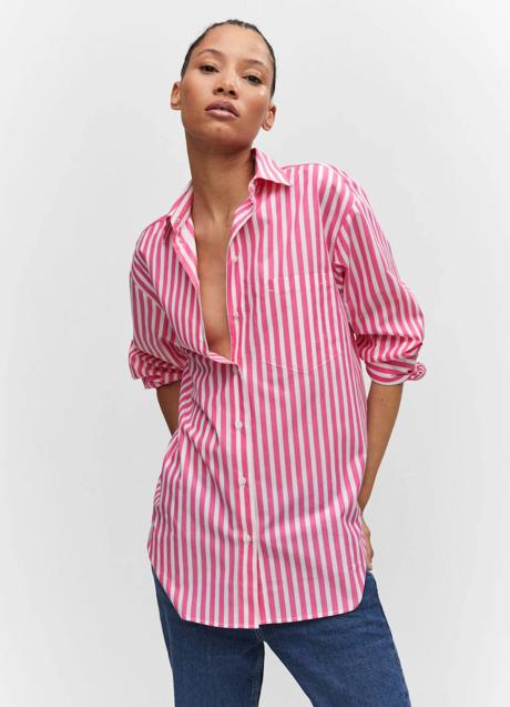 Imagen - Camisa con estampado de rayas fucsia