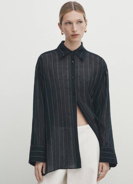 Imagen - Camisa de rayas en tejido de lino