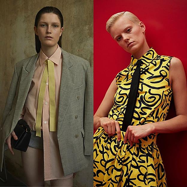 El look con corbata de Plan C o Moschino.