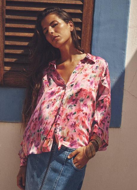 Imagen - Camisa de flores con volantes