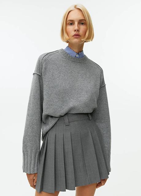 Imagen - Falda gris de tablas de Arket, 99 euros.