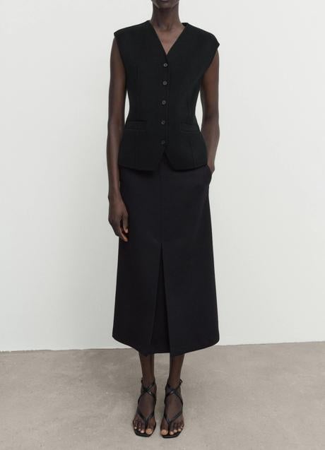 Imagen - Falda midi con pliegue hebilla, 79,95 euros.