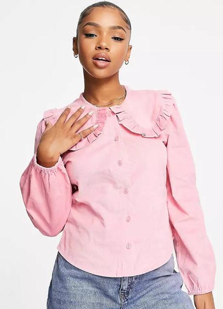 Imagen - Blusa de cuello bobo rosa