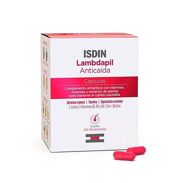 Cápsulas anticaída Lambdapil de Isdin.