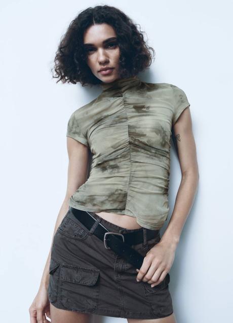 Imagen - Falda crago corta en gris