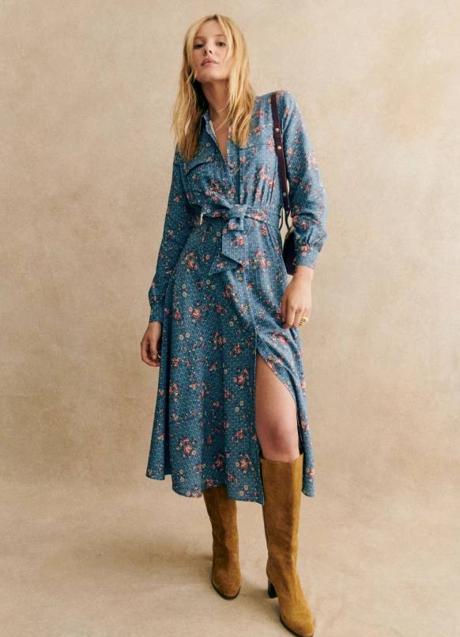 Imagen - Vestido camisero midi con estampado floral