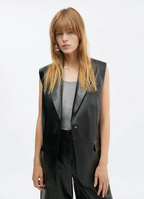 Imagen - Chaleco largo de vestir en tejido de piel