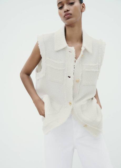 Imagen - Chaleco largo de vestir en tweed