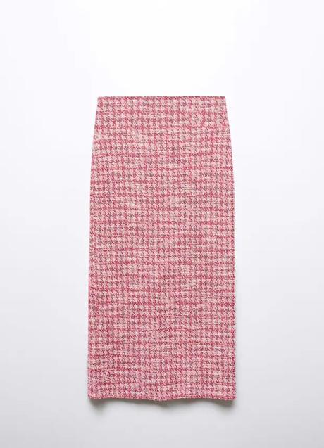 Imagen - Falda de tweed de color rosa de Mango (29,99 euros)