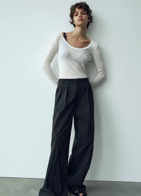 Imagen - Pantalones anchos de traje con raya diplomática