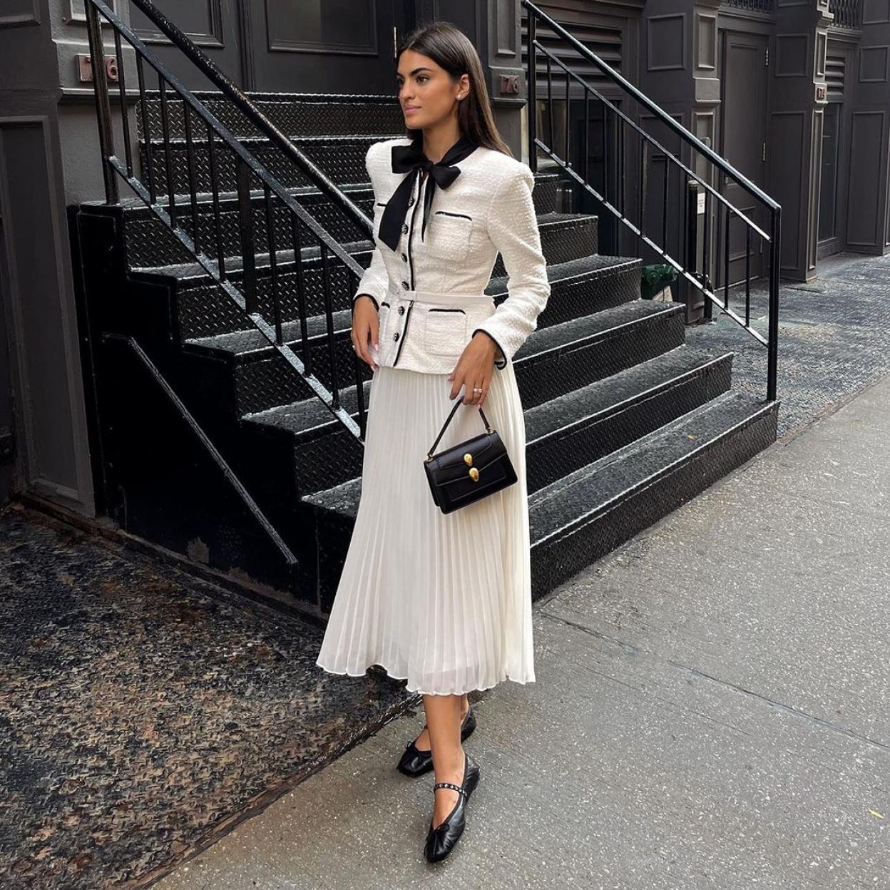 La influencer Marta Lozano con un look con bailarinas.