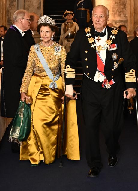 Imagen - La Reina Silvia. en la cena de gala por el jubileo de oro del rey Carlos XVI Gustavo. / GTRES
