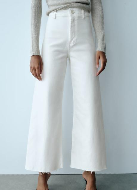 Imagen - El pantalón blanco culotte de Zara.