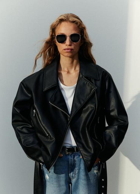Imagen - Cazadora biker oversize de H&M, 59,99 euros.