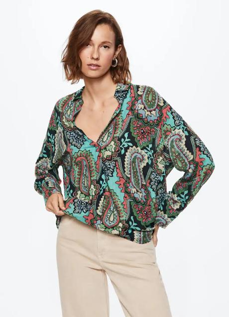 Imagen - Camisa con estampado paisley relaxad-fit