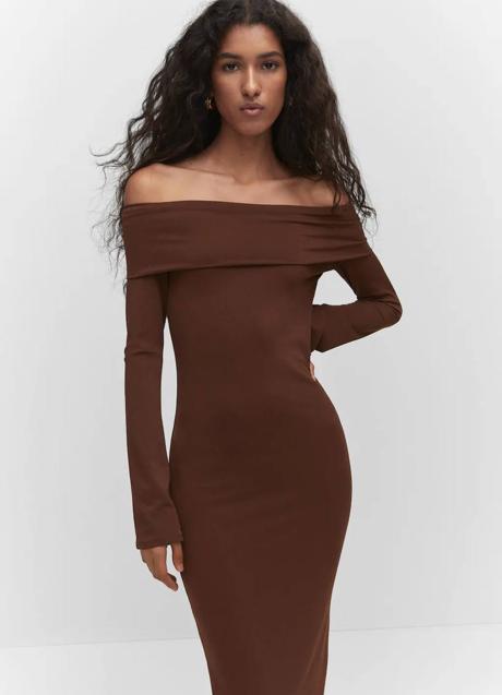 Imagen - Vestido con cuello barco elástico