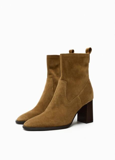 Imagen - Botines de serraje con tacón ancho: