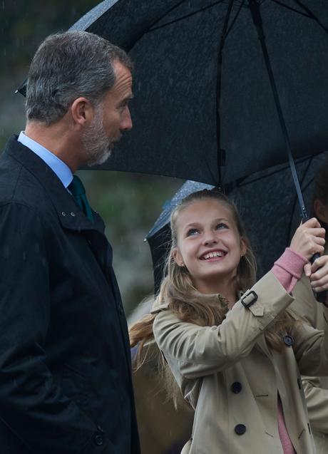 Imagen - Rey Felipe VI y princesa Leonor en su visita al Pueblo Ejemplar/ José Gegúndez
