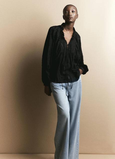 Imagen - Blusa con manga abullonada textxurizada