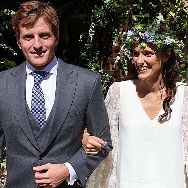 Clotilde, hermana de Gonzalo Entrecanales, en su boda.