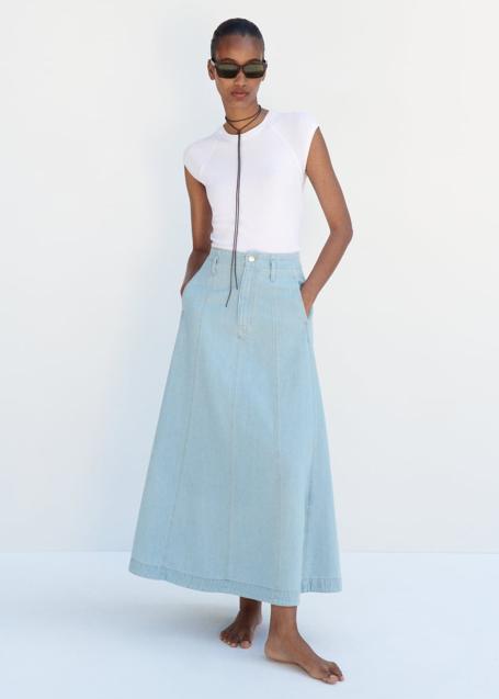 Imagen - Falda capa denim de Zara. Foto: Zara.