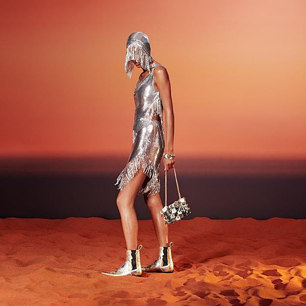 Vestido metalizado colección Rabanne H&M