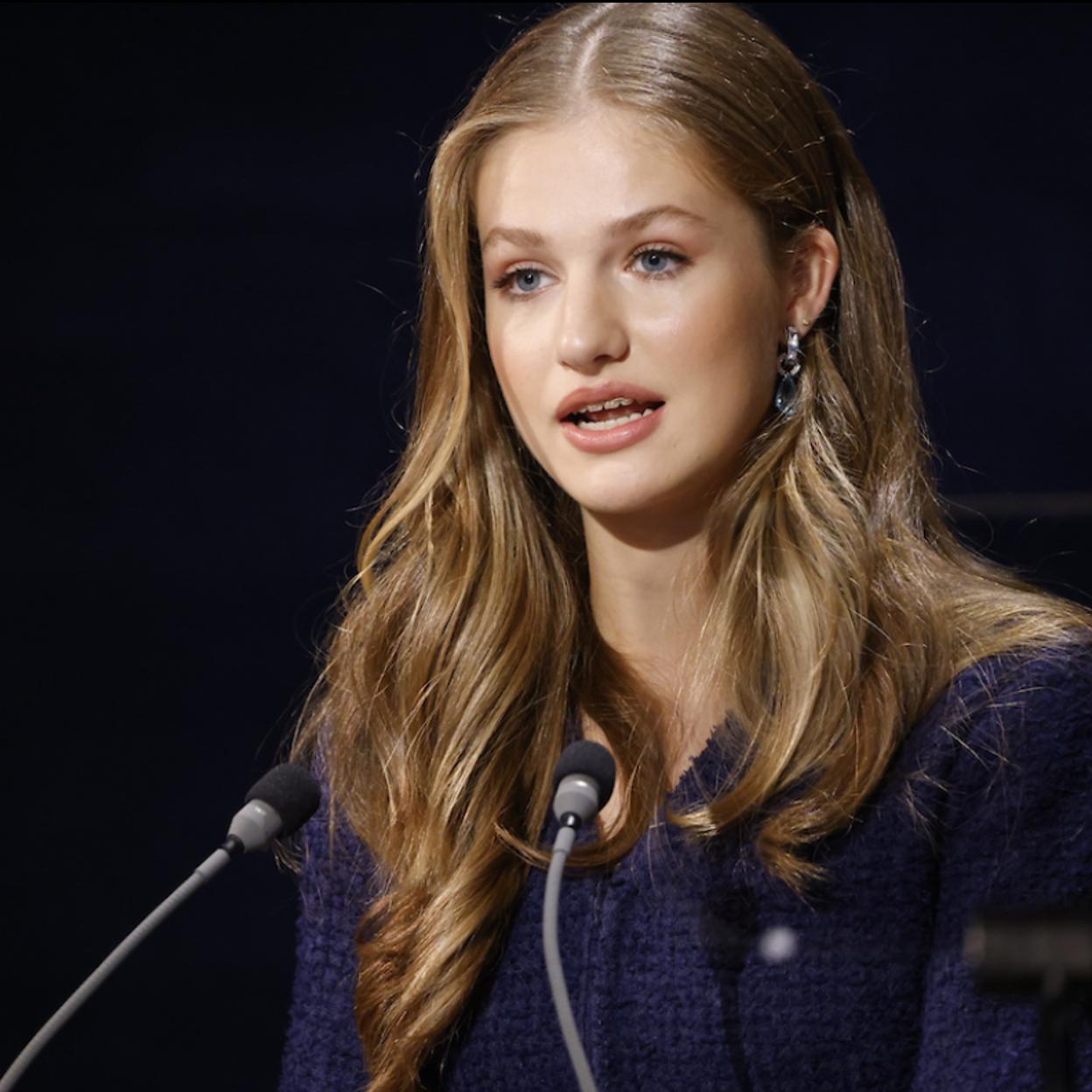Leonor, en un momento de su discurso. 