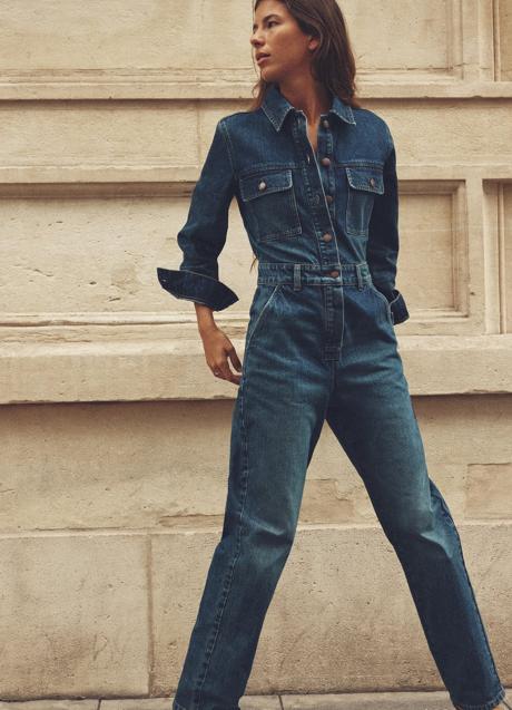 Imagen - Mono vaquero de manga larga de Zara (39,99 euros)