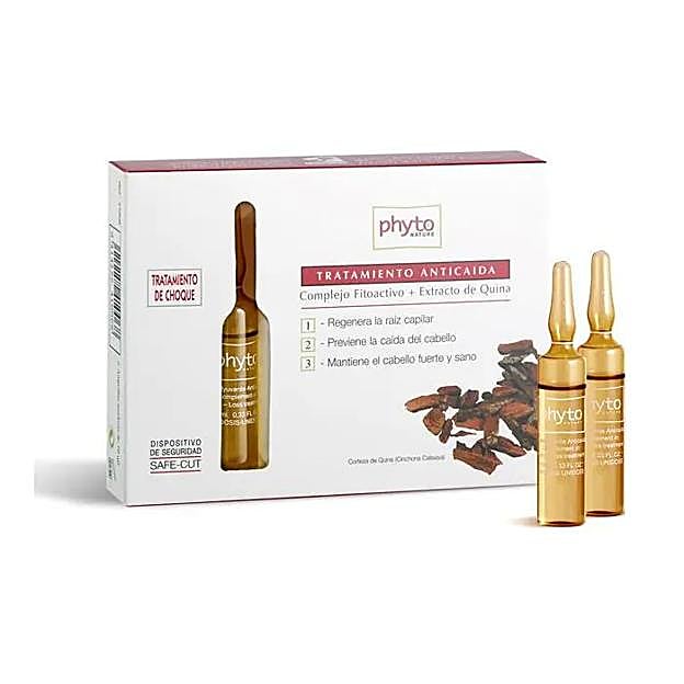 Tratamiento Anticaída en Ampollas con Quina de Phyto Nature.