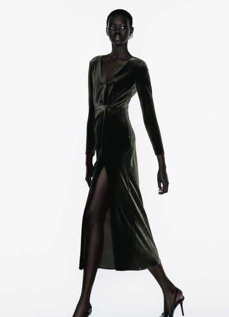 Imagen - Vestido de terciopelo con nudo