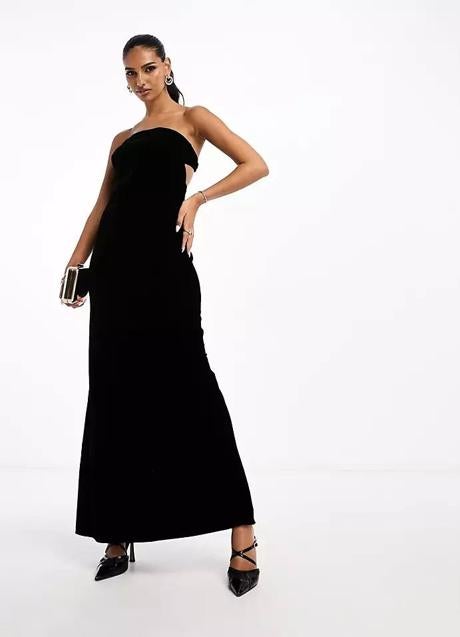 Imagen - Vestido de terciopelo palabra de honor