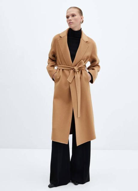 Imagen - Abrigo con cinturón camel