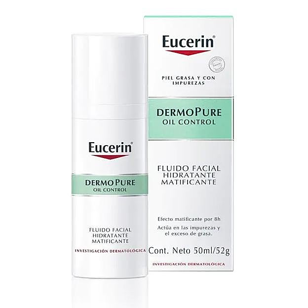 DermoPure Fluido Facial Hidratante Piel Grasa de Eucerin.