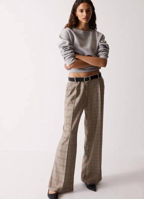 Imagen - Pantalones con estampado de cuadros wide leg