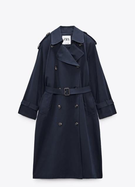 Imagen - Trench azul marino de Zara (79,99 euros)