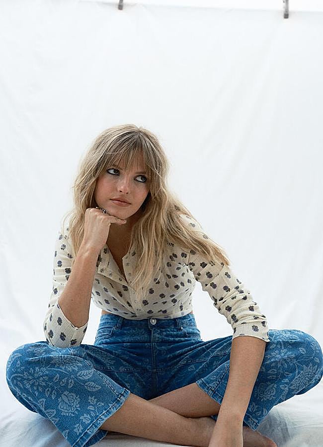 Imagen - Pantalón vaquero palazzo fit estampado de Slow Love (Cortefiel)