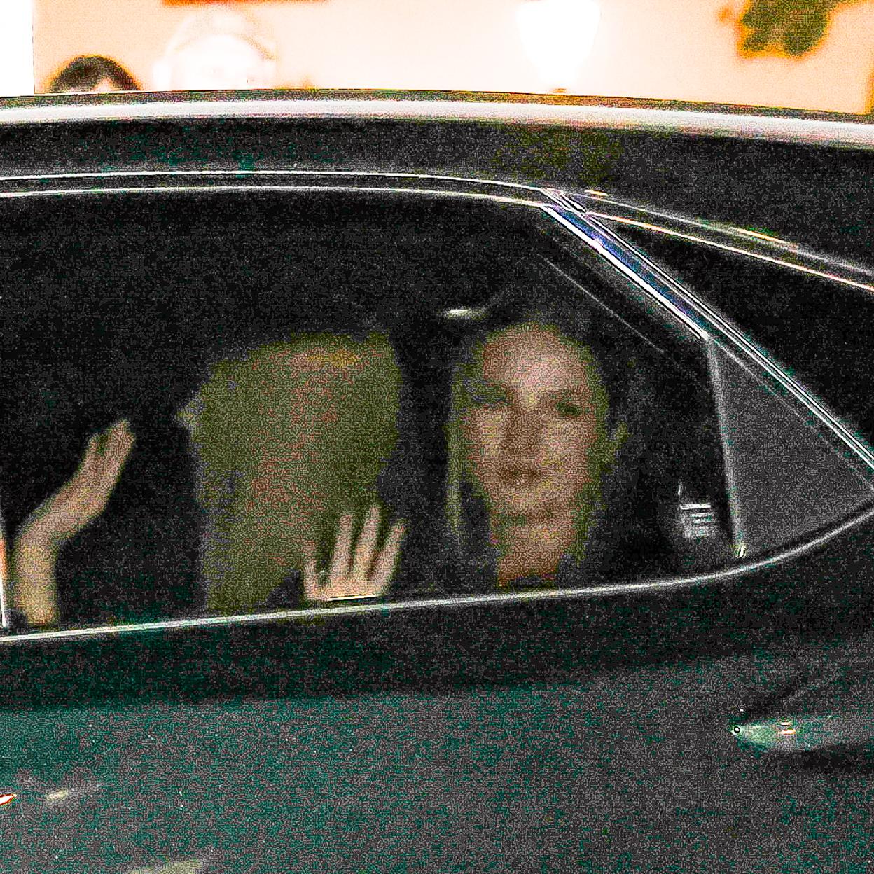 La princesa Leonor llegando a su fiesta de cumpleaños.