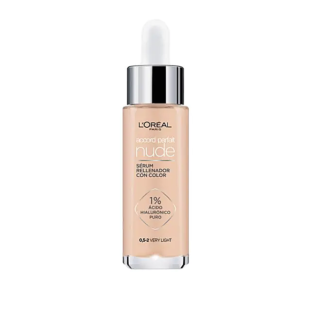 Accord Parfait True Match Nude de L'Oréal Paris es un sérum con color que deja un acabado natural y luminoso.